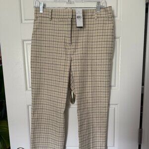 Ava Ankle Pant in Plaid Stretch Cotton